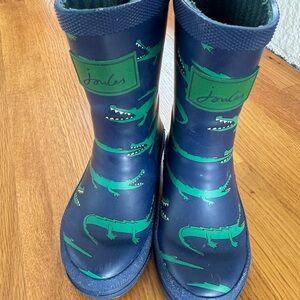 Joules Kids Blue and Green Rain Boots